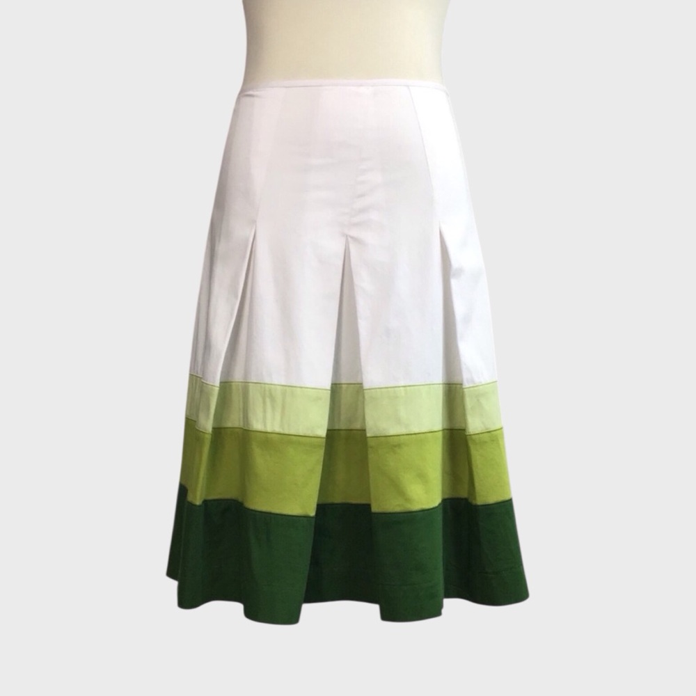 Talbots Petites Colorblock Ombre Pleated Skirt